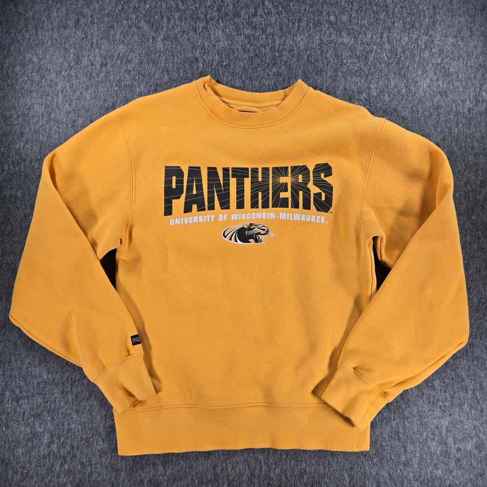 Jansport UW-Milwaukee Panthers Sweatshirt XS Gold Crewneck Pullover